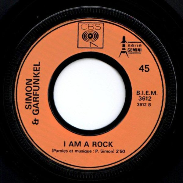 Simon & Garfunkel : The Sounds Of Silence / I Am A Rock (7", Single, RP, Inj)
