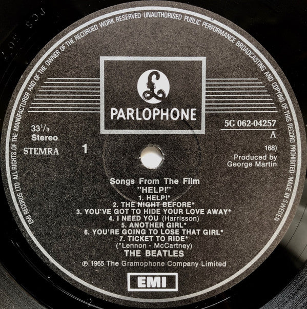 The Beatles : Help! (LP, Album, RE)