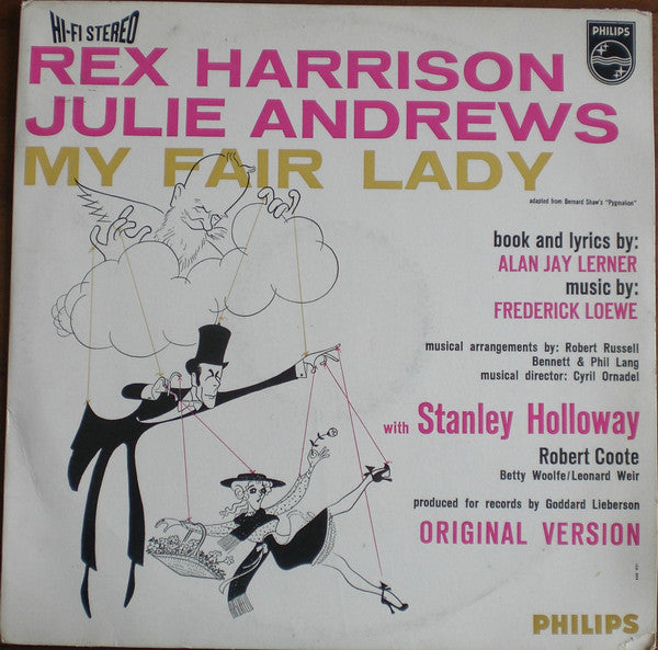 Rex Harrison, Julie Andrews With Stanley Holloway, Robert Coote, Betty Woolfe, Leonard Weir : My Fair Lady (LP, Album, Hi-)