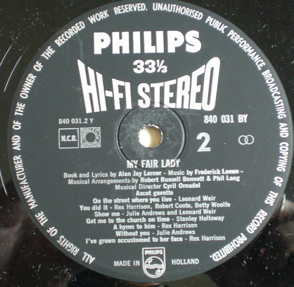 Rex Harrison, Julie Andrews With Stanley Holloway, Robert Coote, Betty Woolfe, Leonard Weir : My Fair Lady (LP, Album, Hi-)