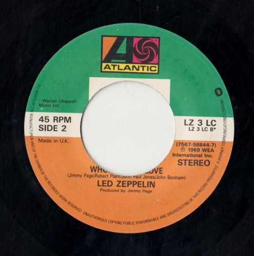 Led Zeppelin : Stairway To Heaven / Whole Lotta Love (7", Single, Jukebox)