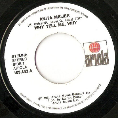 Anita Meyer : Why Tell Me, Why (7", Single)