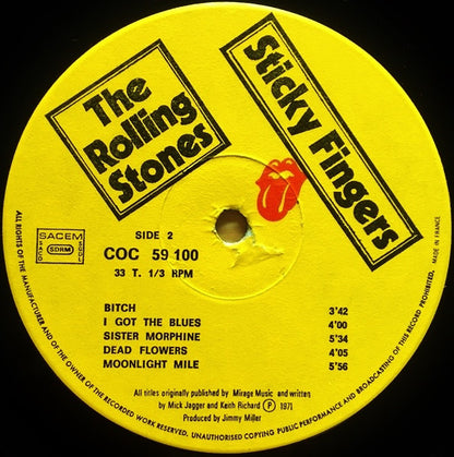 The Rolling Stones : Sticky Fingers (LP, Album, RE, Zip)
