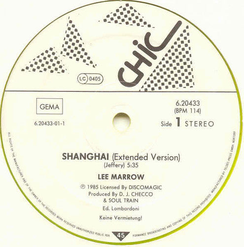 Lee Marrow : Shanghai (12", Yel)
