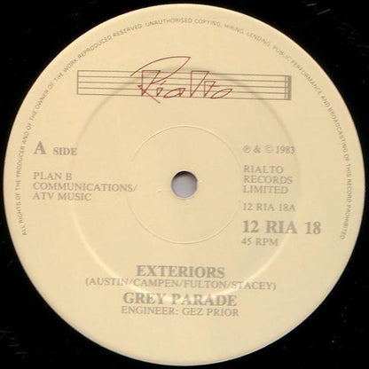 Grey Parade : Exteriors (12", Maxi)