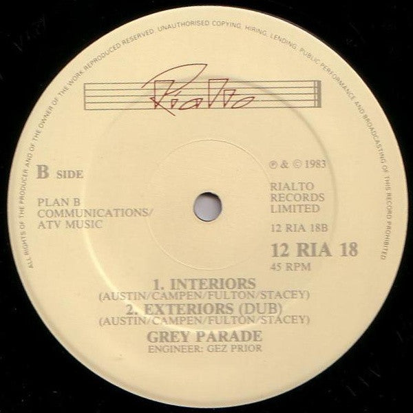 Grey Parade : Exteriors (12", Maxi)