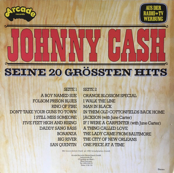 Johnny Cash : Seine 20 Grössten Hits (LP, Comp)