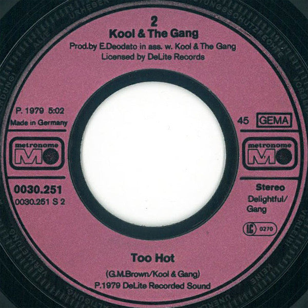 Kool And The Gang* : Ladies' Night / Too Hot (7", Single)