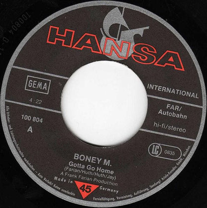 Boney M. : El Lute / Gotta Go Home (7", Single)