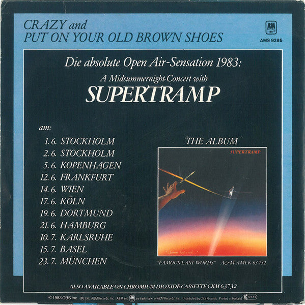 Supertramp : Crazy (7")
