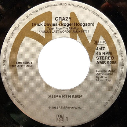 Supertramp : Crazy (7")