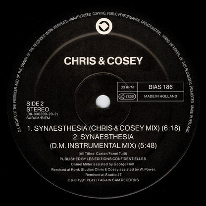 Chris & Cosey : Synaesthesia (12")
