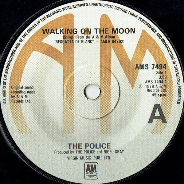 The Police : Walking On The Moon (7", Single)