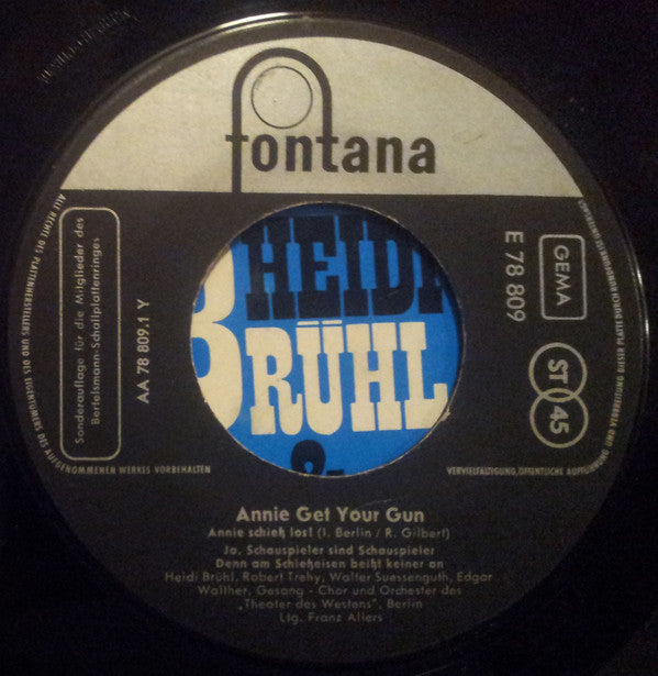 Heidi Brühl & Robert Trehy : Annie Get Your Gun (Annie Schiess Los!) (7", Club)