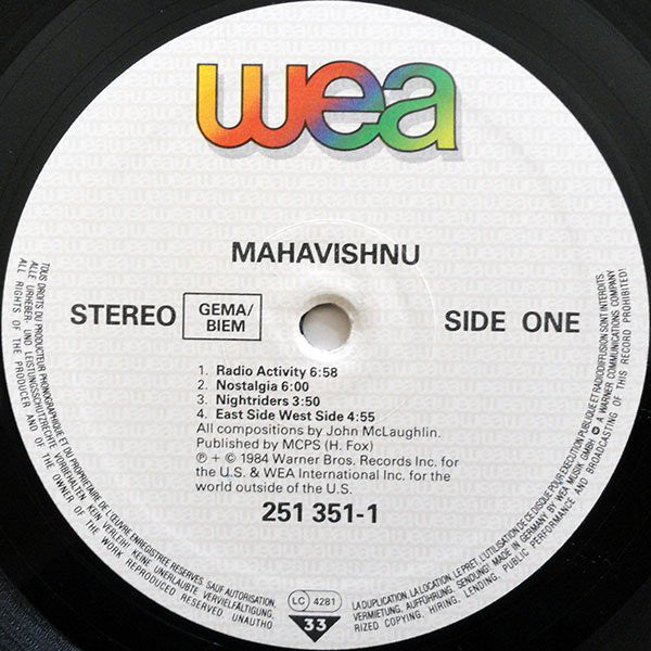 Mahavishnu* : Mahavishnu (LP, Album)