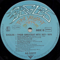 Eagles : Their Greatest Hits 1971-1975 (LP, Album, Comp, RE, Emb)