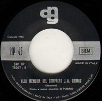 Margot (7) / Anonimo Di Madrid* : Due Canzoni Per Julian Garcia Grimau (7")