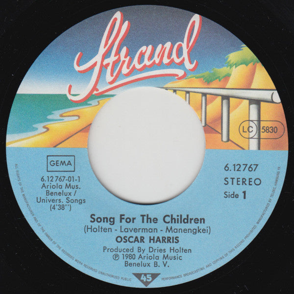 Oscar Harris : Song For The Children (7", Single, Promo)
