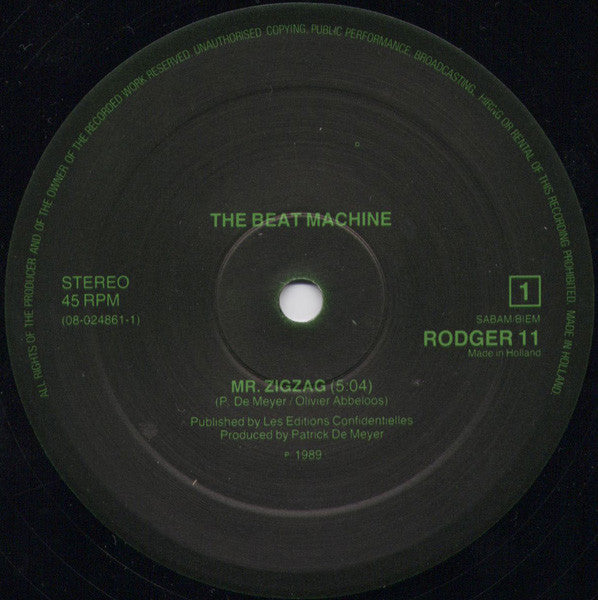 The Beat Machine : Mr Zigzag (12", Maxi)