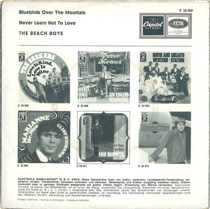 The Beach Boys : Bluebirds Over The Mountain / Never Learn Not To Love (7", Single)