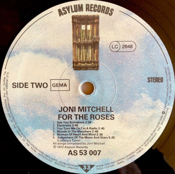 Joni Mitchell : For The Roses (LP, Album, RE)