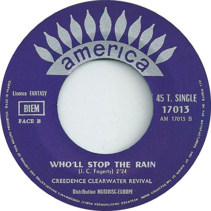 Creedence Clearwater Revival : Travelin' Band / Who'll Stop The Rain (7", Single)