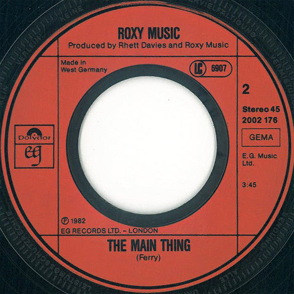 Roxy Music : Take A Chance With Me (7", Single, Red)