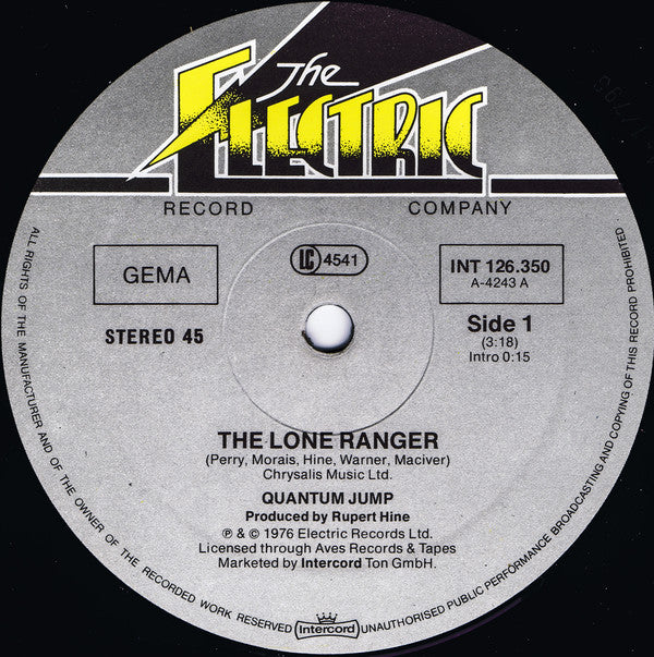 Quantum Jump : The Lone Ranger (12", Maxi, Ltd)