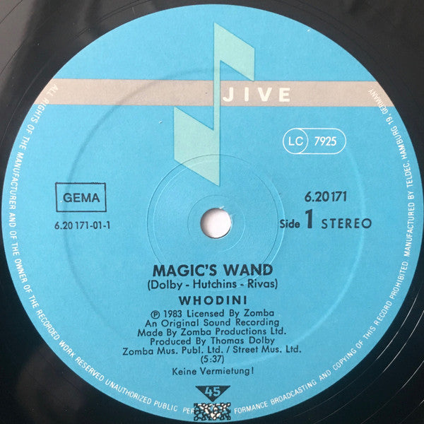 Whodini : Magic's Wand (12", Single)