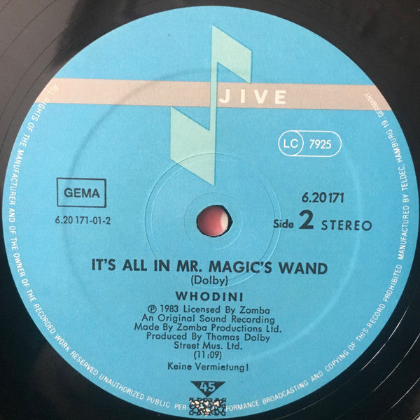 Whodini : Magic's Wand (12", Single)