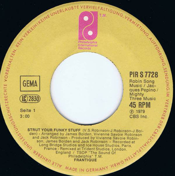Frantique : Strut Your Funky Stuff (7", Single)