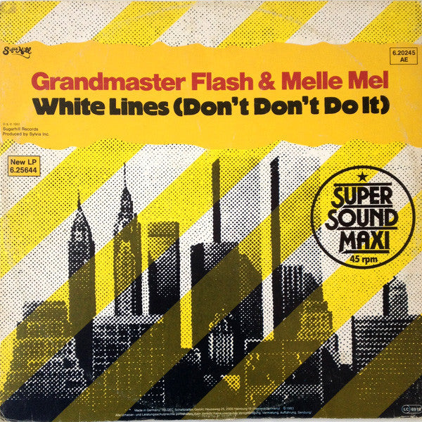 Grandmaster Flash & Melle Mel : White Lines (Don't Don't Do It) (12", Maxi)