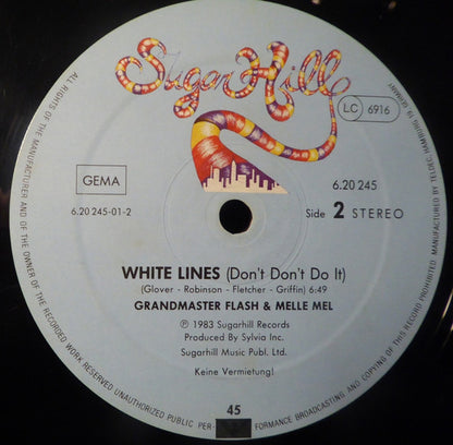Grandmaster Flash & Melle Mel : White Lines (Don't Don't Do It) (12", Maxi)