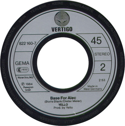 Yello : Bostich / Base For Alec (7", Single)