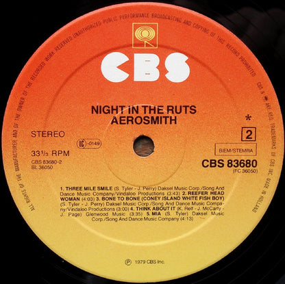 Aerosmith : Night In The Ruts (LP, Album)