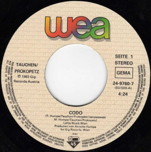 Tauchen - Prokopetz* / DÖF : Codo...Düse Im Sauseschritt (7", Single, Als)