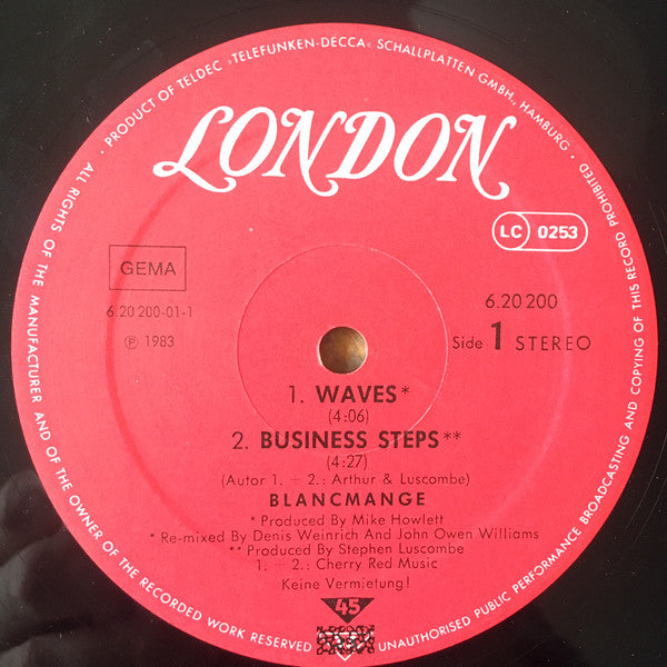 Blancmange : Waves (12")