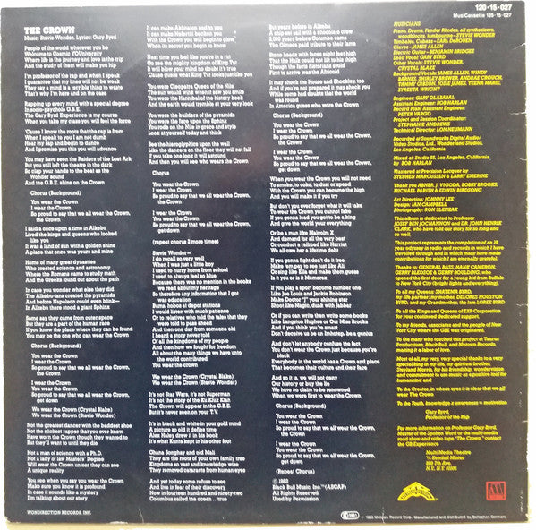 Gary Byrd & The G.B. Experience : The Crown (Special Long-Mix) (12")