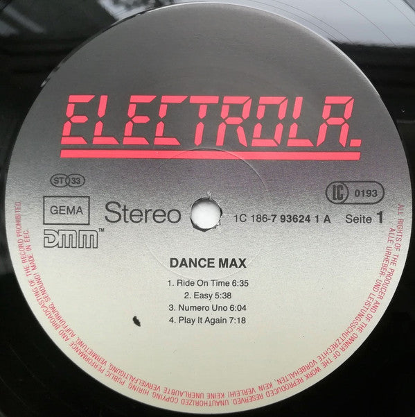 Various : Dance Max (2xLP, Comp)