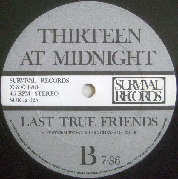 Thirteen At Midnight : Time Is Tight (12", Single)