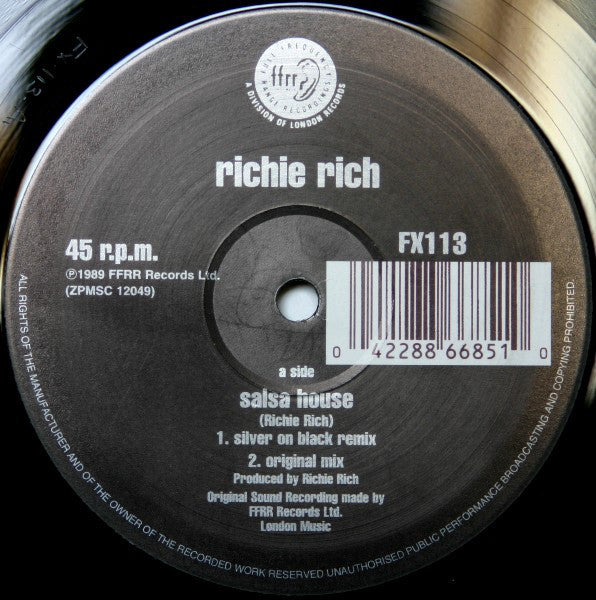 Richie Rich : Salsa House (12", Single)