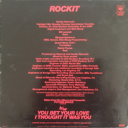 Herbie Hancock : Rockit (Extended Dance Version) (12", Maxi)