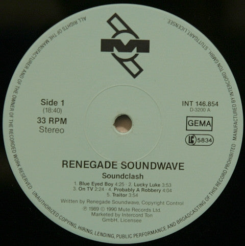 Renegade Soundwave : Soundclash (LP, Album, RE)