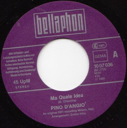Pino D'Angiò : Ma Quale Idea / Lezione D'Amore (7", Single)