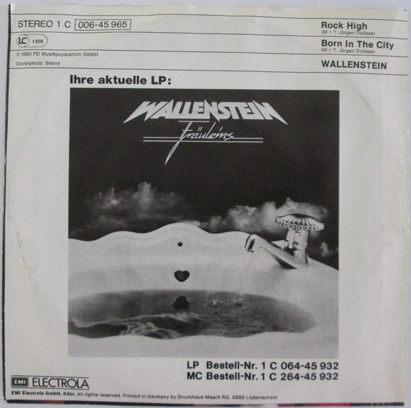 Wallenstein : Rock High / Born In The City (7", Single)