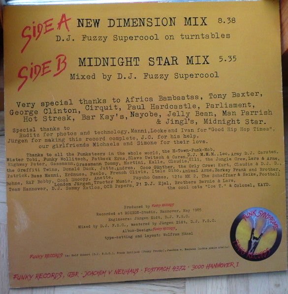 D.J. Fuzzy Supercool* : Funk Syndrome (12", Ltd, Mixed)