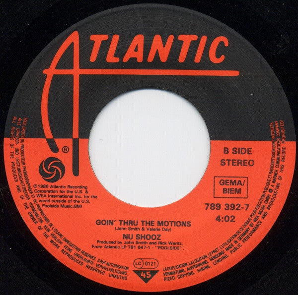 Nu Shooz : Point Of No Return (7", Single)