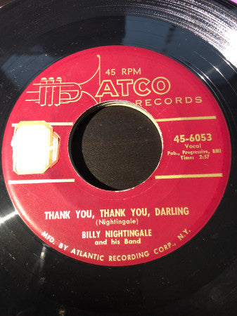Billy Nightingale And His Band : The Price Of Love / Thank You, Thank You, Darling (7")