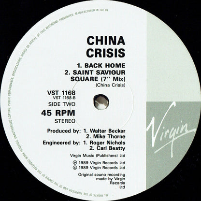 China Crisis : Saint Saviour Square (12", Single)