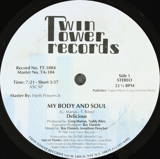 Delicious (13) : My Body And Soul (12", Single)